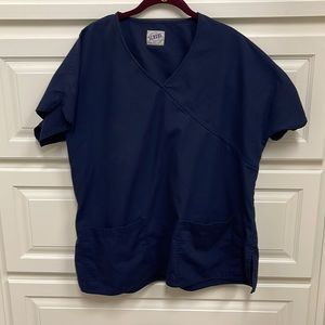 Scrubs ladies size large scrubs top, navy